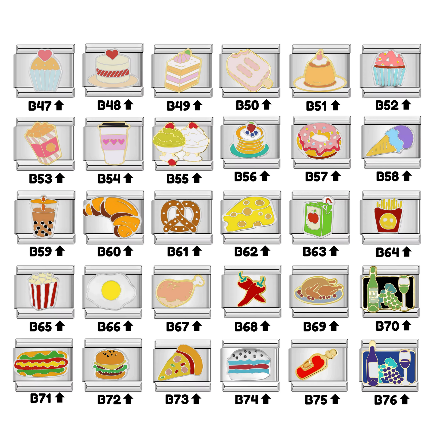 Silver Food - Italian Charms