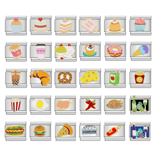 Silver Food - Italian Charms