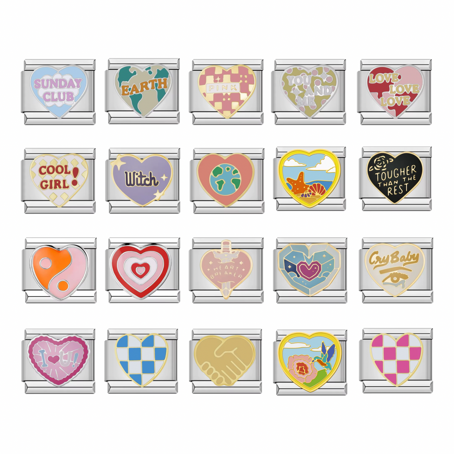 Silver Hearts - Italian Charms