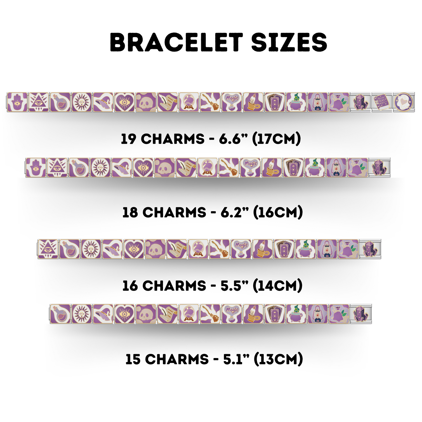 Silver Purple - Italian Charms