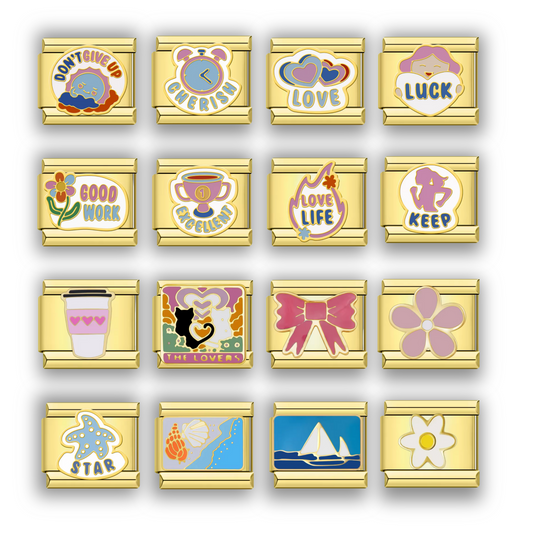 Gold Pink - Italian Charms