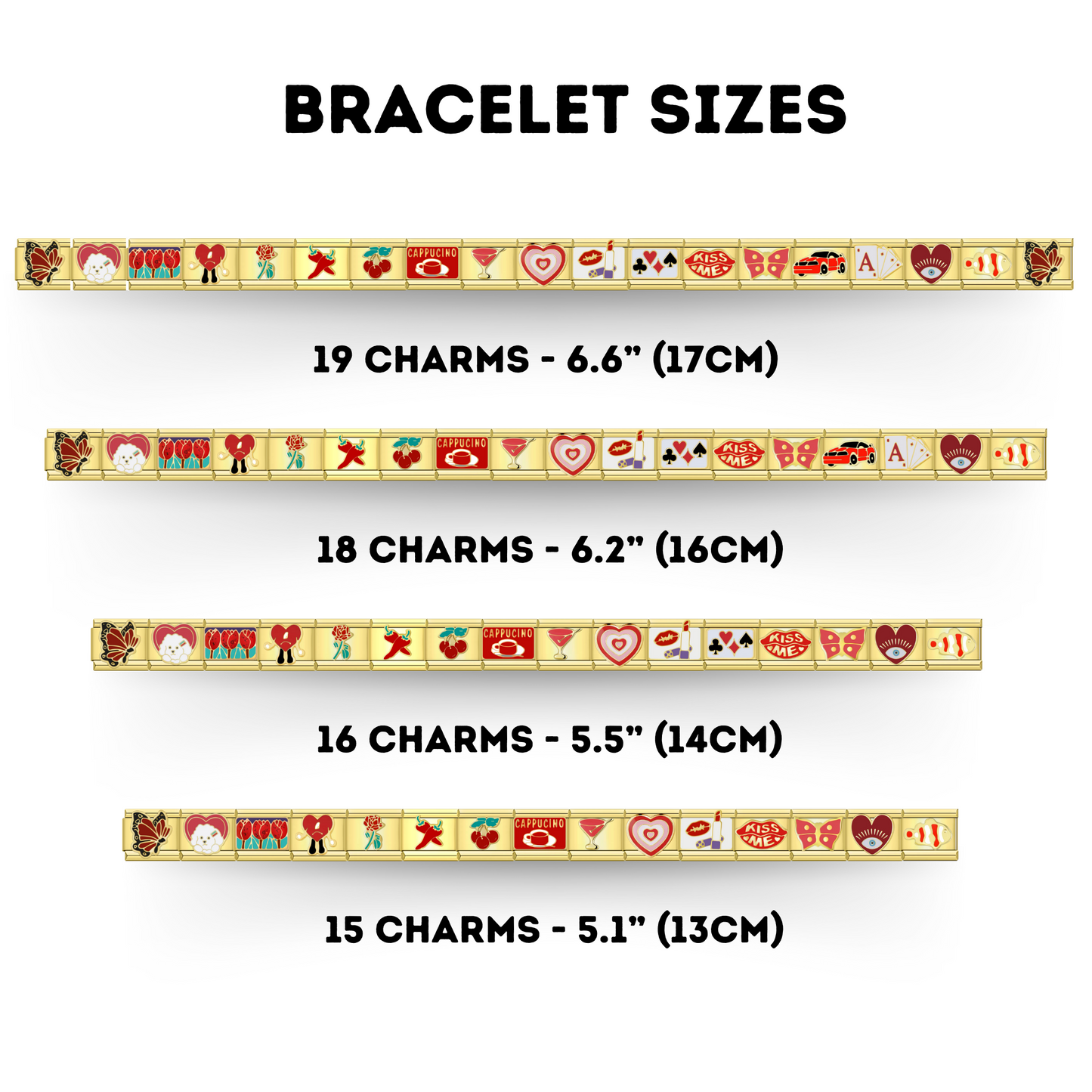 Gold Red Aesthetic - Italian Charms