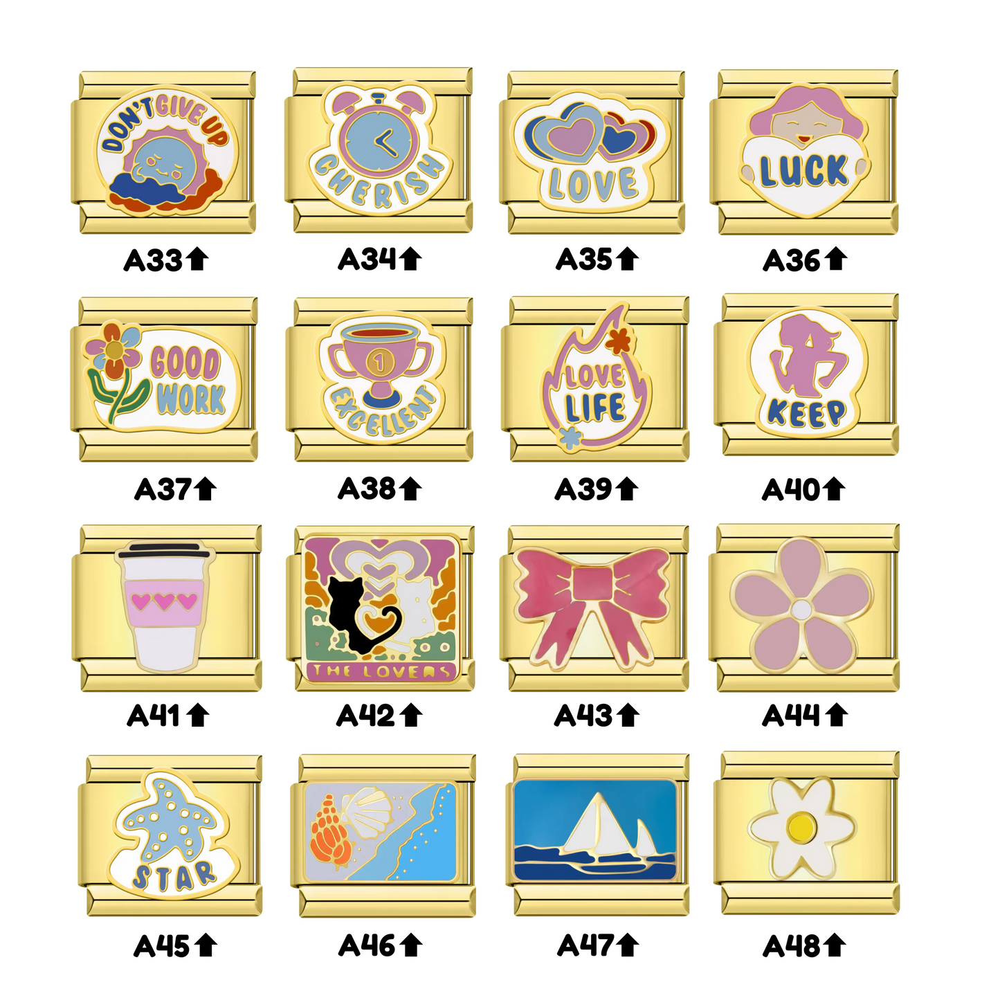 Gold Pink - Italian Charms