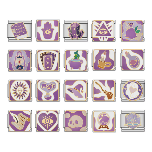 Silver Purple - Italian Charms