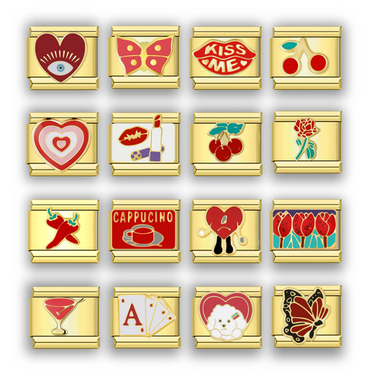Gold Red Aesthetic - Italian Charms