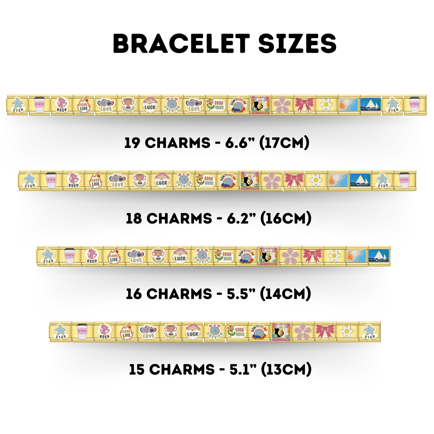Gold Pink - Italian Charms