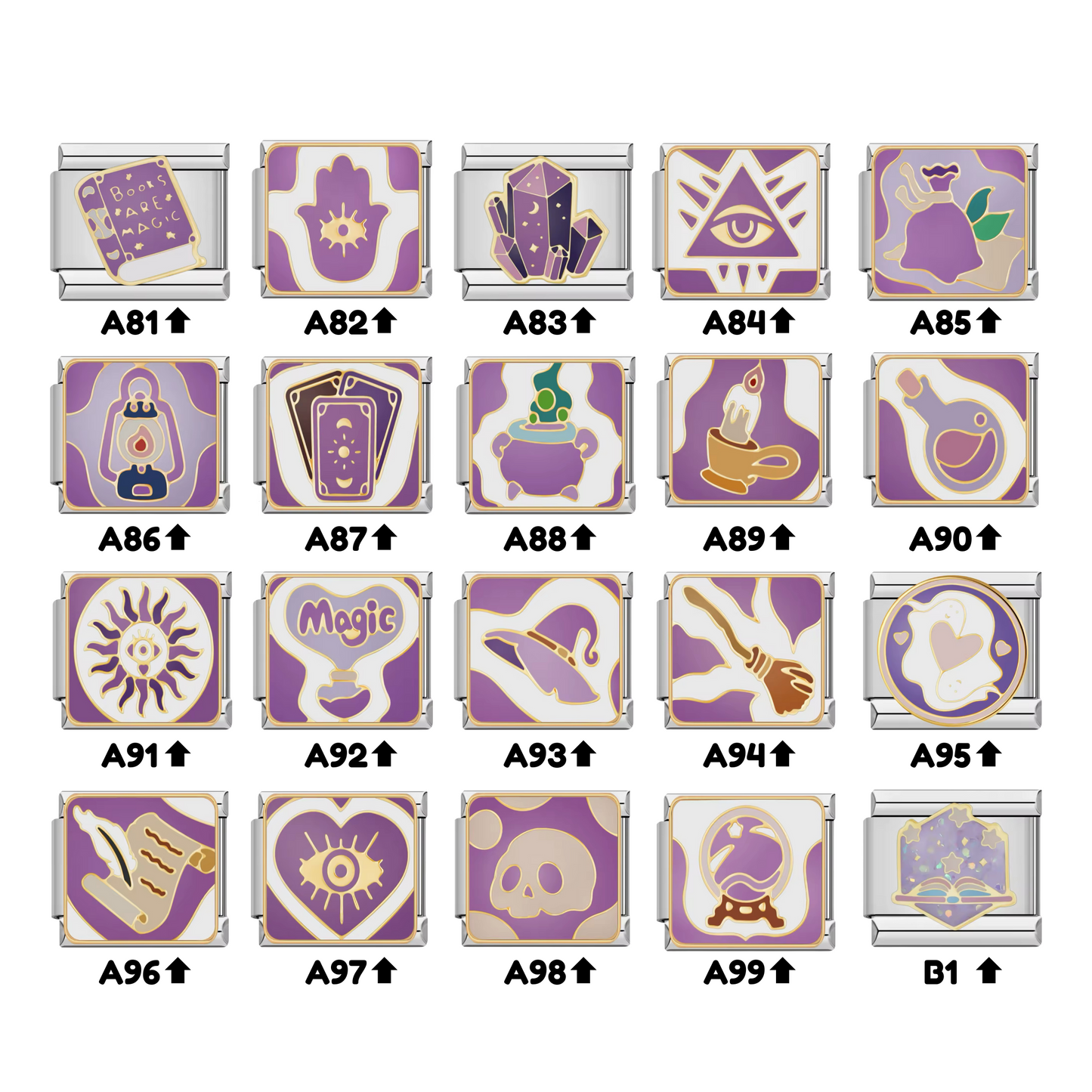 Silver Purple - Italian Charms