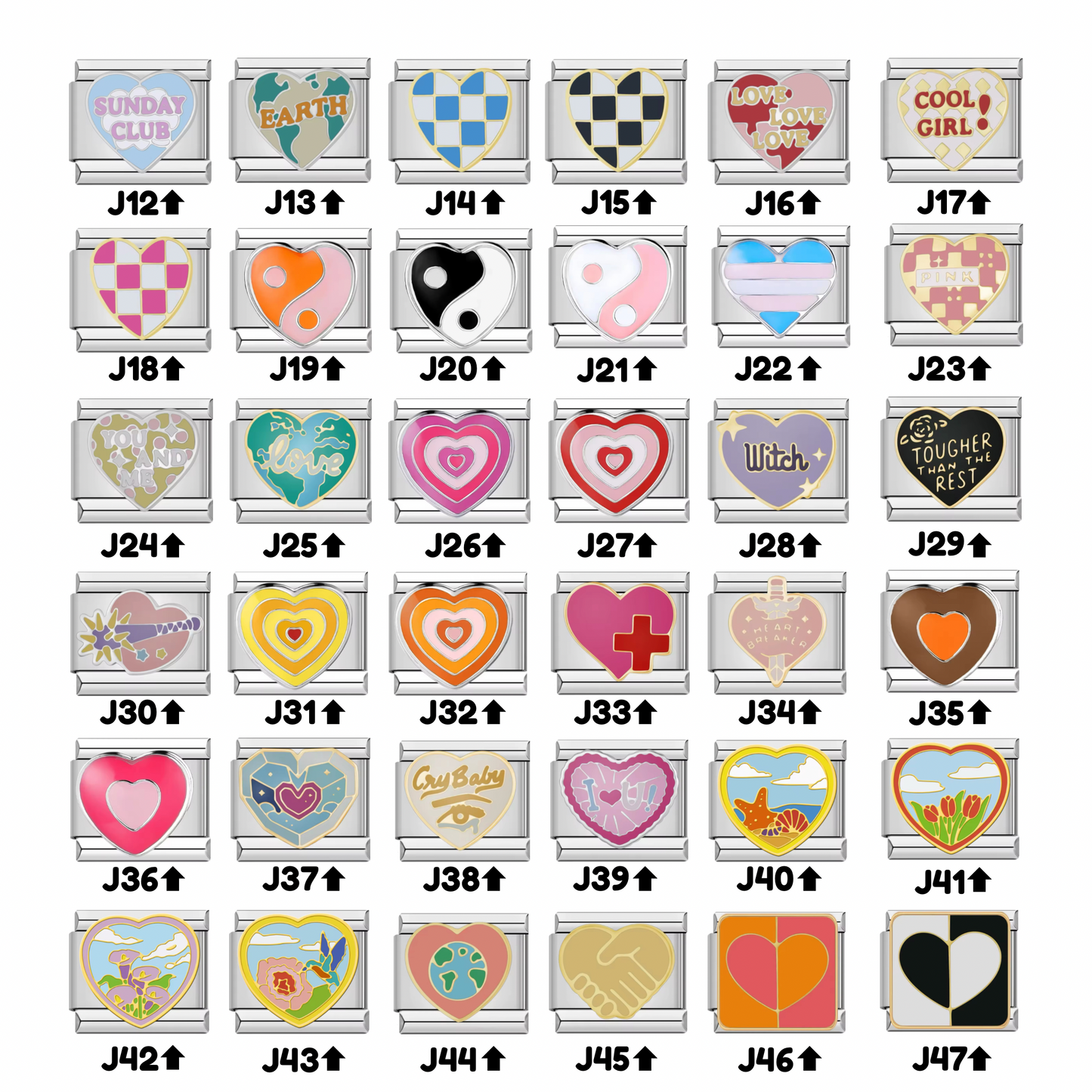 Silver Hearts - Italian Charms