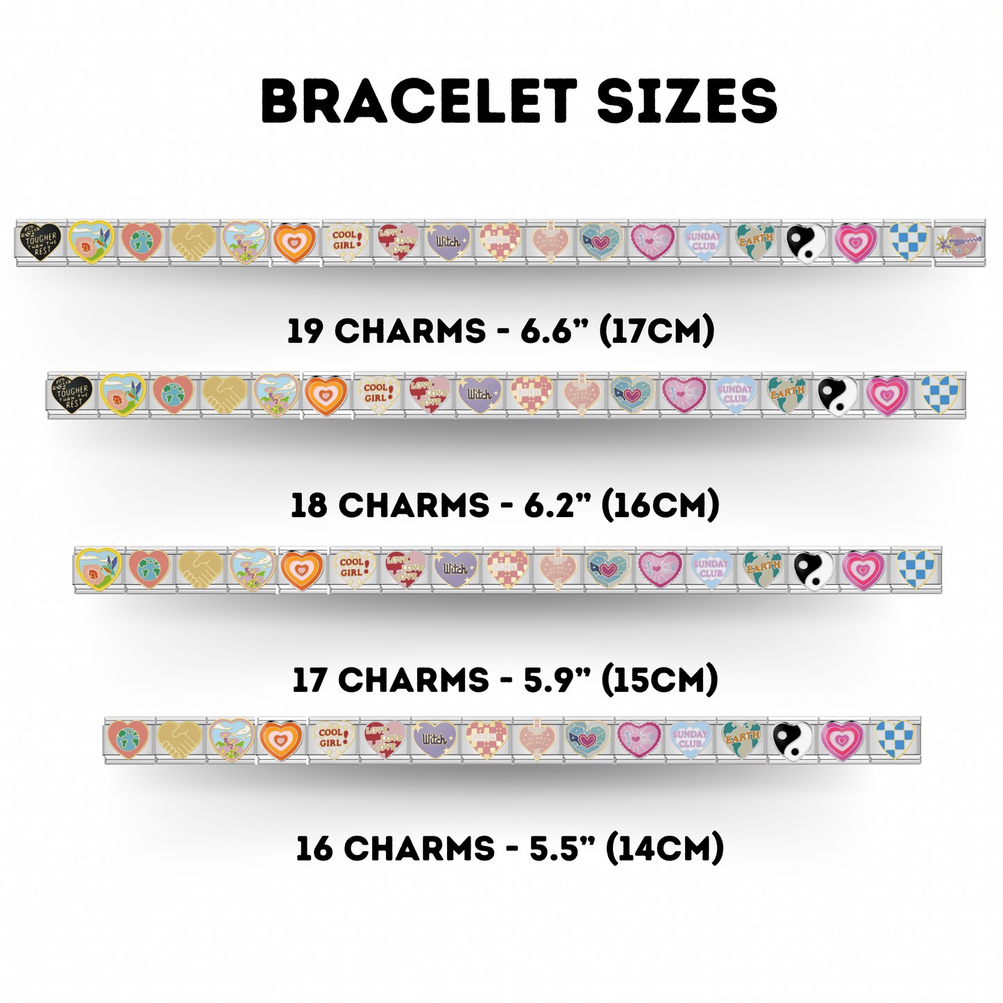 Silver Hearts - Italian Charms