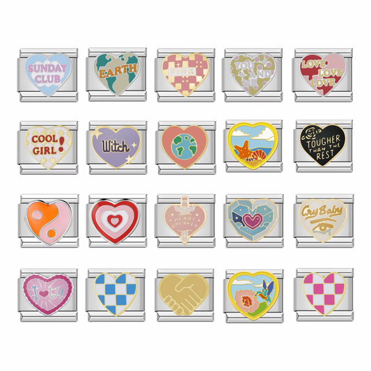 Silver Hearts - Italian Charms